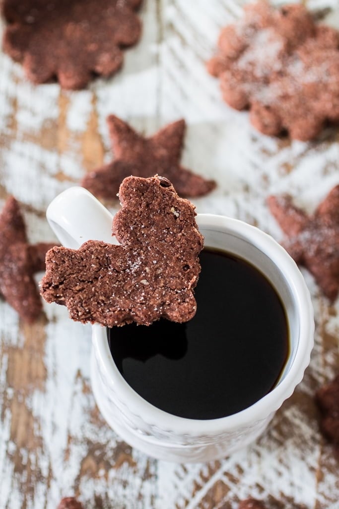 Swiss Chocolate Spice Cookies (Basler Brunsli) | www.oliviascuisine.com | These chocolate spice cookies make the best edible Christmas gift! Perfect with a cup of @Starbucks Holiday Blend! :) #MakeItMerrier #holidays #ad