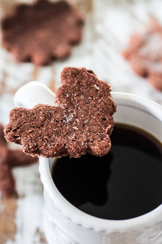 Swiss Chocolate Spice Cookies (Basler Brunsli) | www.oliviascuisine.com | These chocolate spice cookies make the best edible Christmas gift! Perfect with a cup of @Starbucks Holiday Blend! :) #MakeItMerrier #holidays #ad