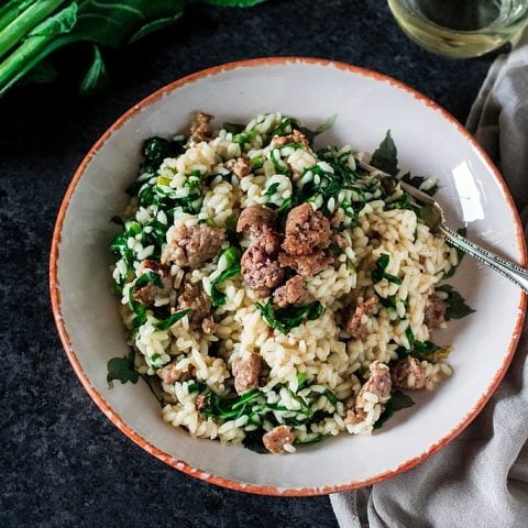 Collard Greens & Italian Sausage | www.oliviascuisine.com | A delicious and easy recipe for those days when you are craving some comfort food!