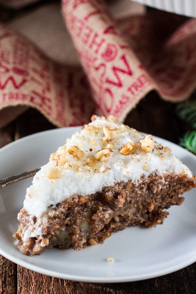 Brazilian Walnut Torte | www.oliviascuisine.com | My grandmother's Christmas torte is incredibly addicting. Only 5 ingredients create this rich, decadent dessert that will be the perfect addition to your holiday table.