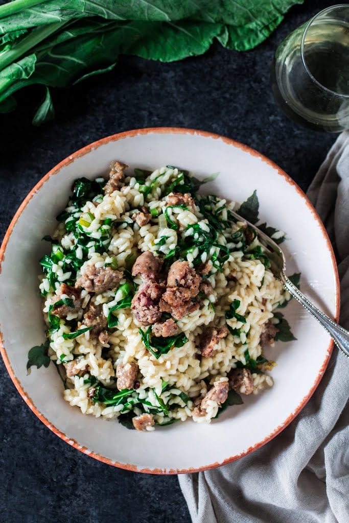 Collard Greens and Italian Sausage Risotto Olivia's Cuisine