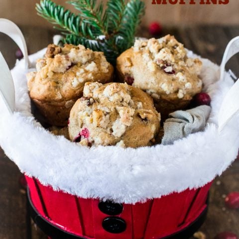 Guilt-Free Christmas Morning Muffins | www.oliviascuisine.com | These muffins are everything you would hope for on a Christmas morning. Moist, fragrant, tasty and loaded with walnuts and fresh cranberries. Also, they are sweetened with Zing™ Baking Blend, so they are low in calories! #ZingBakingHoliday #sponsored