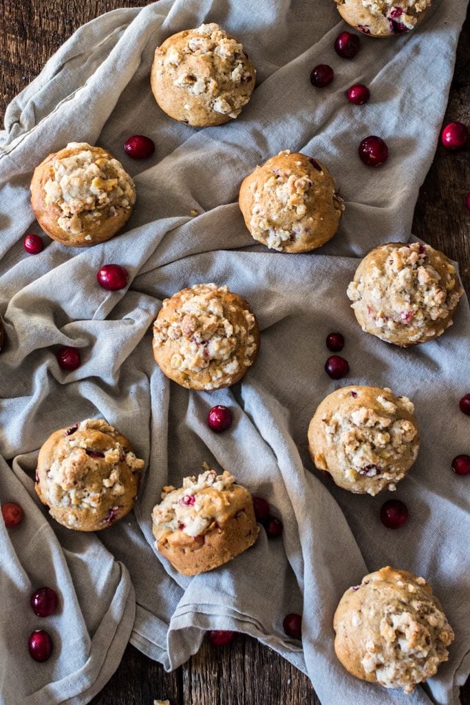 Guilt-Free Christmas Morning Muffins | www.oliviascuisine.com | These muffins are everything you would hope for on a Christmas morning. Moist, fragrant, tasty and loaded with walnuts and fresh cranberries. Also, they are sweetened with Zing™ Baking Blend, so they are low in calories! #ZingBakingHoliday #sponsored