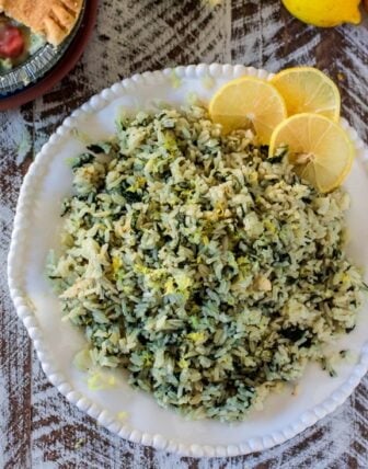 Spanakorizo (Greek Spinach Rice)