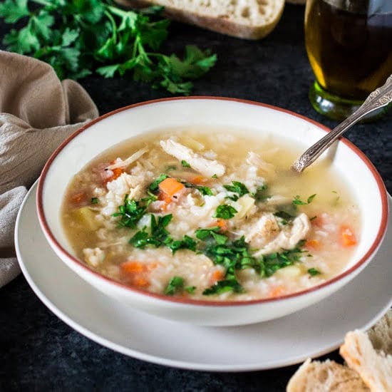 Brazilian Chicken and Rice Soup | www.oliviascuisine.com | Perfect for the cold weather of for when you are feeling sad and needing a bowl of grandma's love! :)