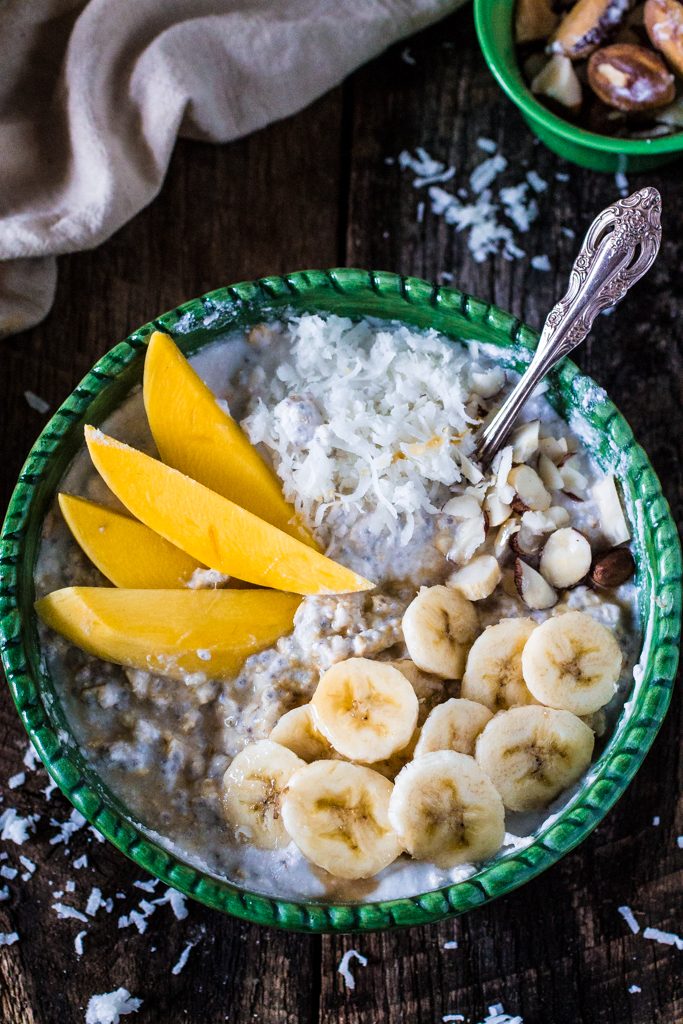 Brazilian-Inspired Overnight Oats | www.oliviascuisine.com | Are you one of those people that is always hitting the snooze button? And then, by the time you do get out of bed, all you have time for is a shower before you run out of the door to make it to work on time? I know the feeling. I used to be a breakfast skipper until I found out about the wonders of a bowl of overnight oats. Better yet if they are fixed with Brazilian inspired flavors, so you can close your eyes and pretend you are eating it on a beach in Rio de Janeiro. #BringYourBestBowl #Target #ad