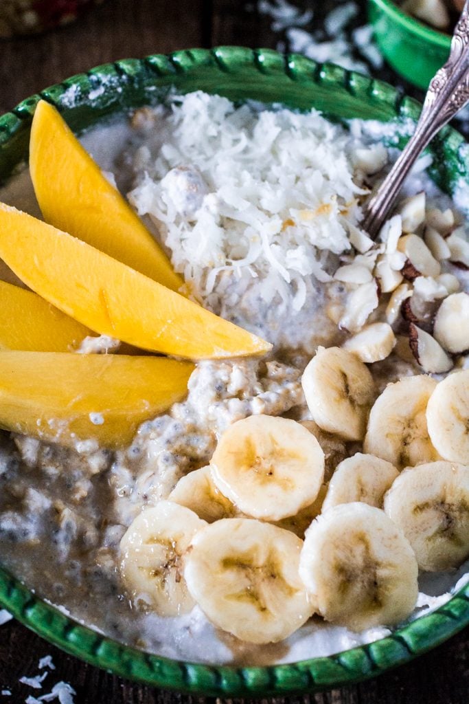 Brazilian-Inspired Overnight Oats | www.oliviascuisine.com | Are you one of those people that is always hitting the snooze button? And then, by the time you do get out of bed, all you have time for is a shower before you run out of the door to make it to work on time? I know the feeling. I used to be a breakfast skipper until I found out about the wonders of a bowl of overnight oats. Better yet if they are fixed with Brazilian inspired flavors, so you can close your eyes and pretend you are eating it on a beach in Rio de Janeiro. #BringYourBestBowl #Target #ad