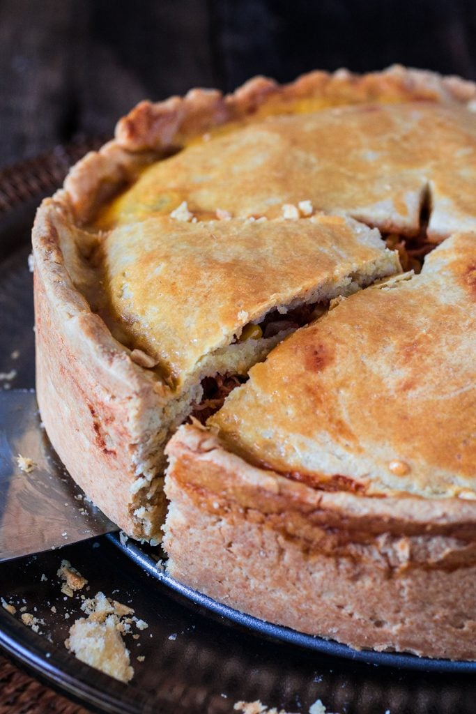 Brazilian Chicken Pot Pie | www.oliviascuisine.com | This classic Brazilian Empadão de Frango will have you going for seconds and even thirds! PACKED with delicious filling and made with a buttery/flaky crust , this dish is guaranteed to impress!