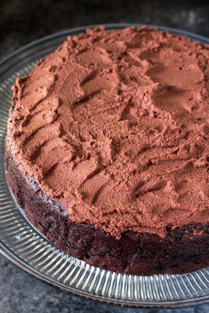 Guinness Chocolate Cake | www.oliviascuisine.com | Rich, moist and decadent , this chocolate cake is made with Guinness beer and is a perfect treat for St Patrick's Day!