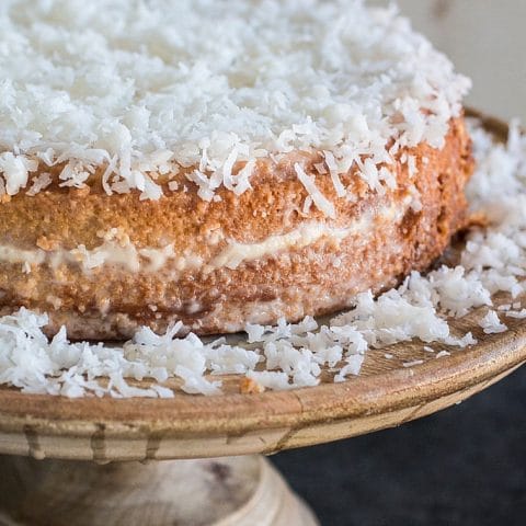 Brazilian Moist Coconut Cake | www.oliviascuisine.com | Nothing like enjoying a piece of cake and a cup of coffee with your family and/or friends after a delicious meal! #MomentoNESCAFÉ #AD