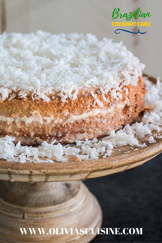 Brazilian Moist Coconut Cake | www.oliviascuisine.com | Nothing like enjoying a piece of cake and a cup of coffee with your family and/or friends after a delicious meal! #MomentoNESCAFÉ #AD