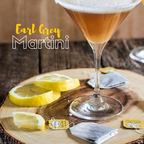 Earl Grey Martini | www.oliviascuisine.com | A delicious and refreshing tea cocktail made with gin, early grey tea, lemon juice and simple syrup!