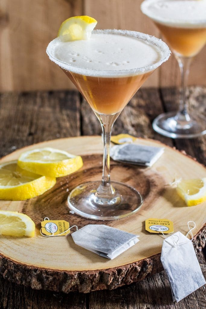 Earl Grey Martini | www.oliviascuisine.com | A delicious and refreshing tea cocktail made with gin, early grey tea, lemon juice and simple syrup!