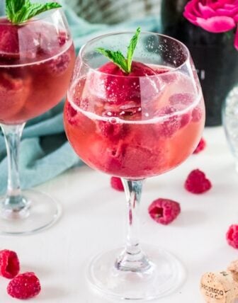 Raspberry Sorbet Bellini