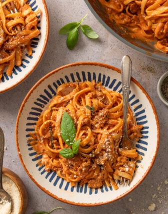 Creamy One Pot Pasta with Spicy Sausage