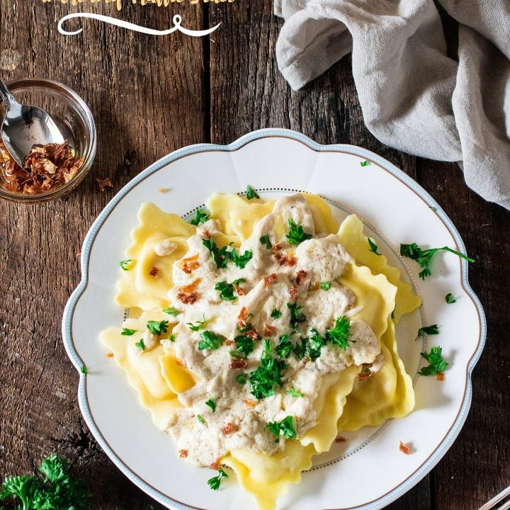 Ravioli in Creamy Truffle Sauce | www.oliviascuisine.com