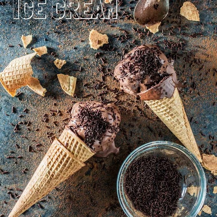 Brigadeiro Ice Cream | www.oliviascuisine.com | A fun frozen twist on a Brazilian favorite dessert: brigadeiro.