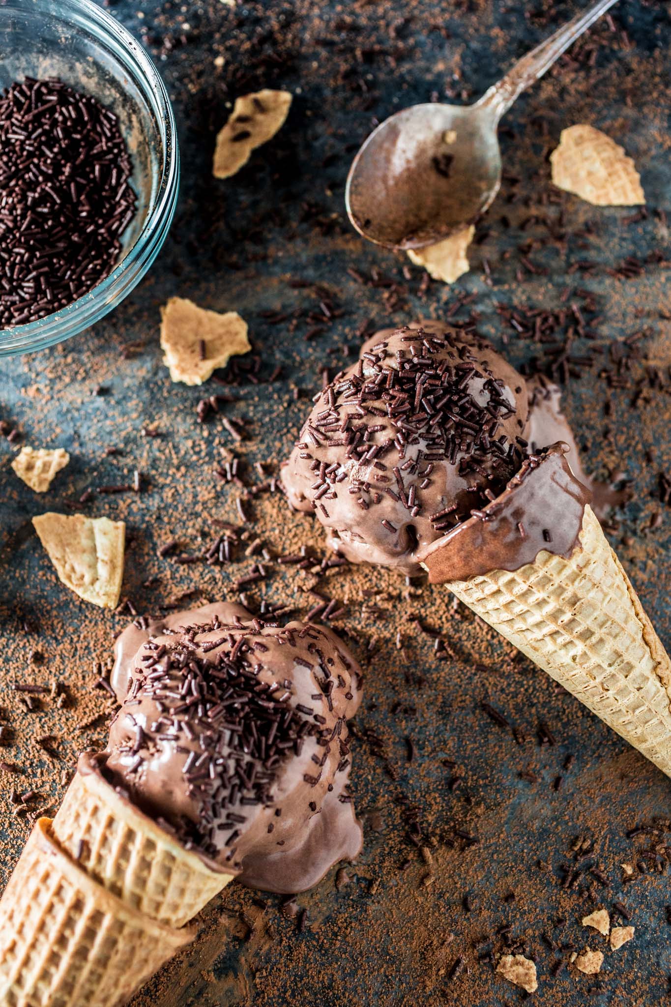 Brigadeiro Ice Cream | www.oliviascuisine.com | A fun frozen twist on a Brazilian favorite dessert: brigadeiro.