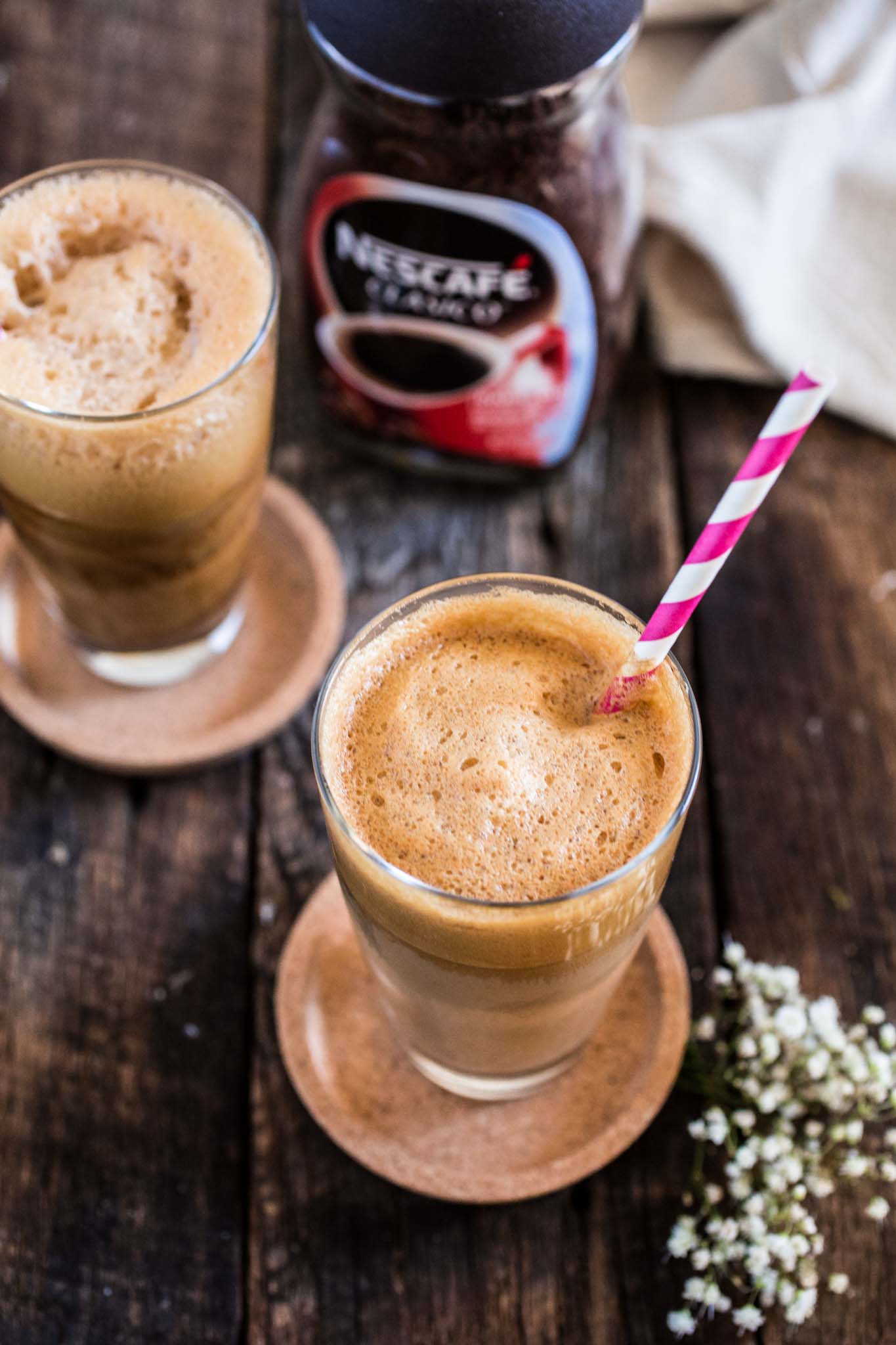 Greek Frappe | www.oliviascuisine.com | The hallmark of outdoor Greek coffee culture, the Frappe is a great caffeinated call for those hot summer days! ☀️ (In partnership with NESCAFÉ.)