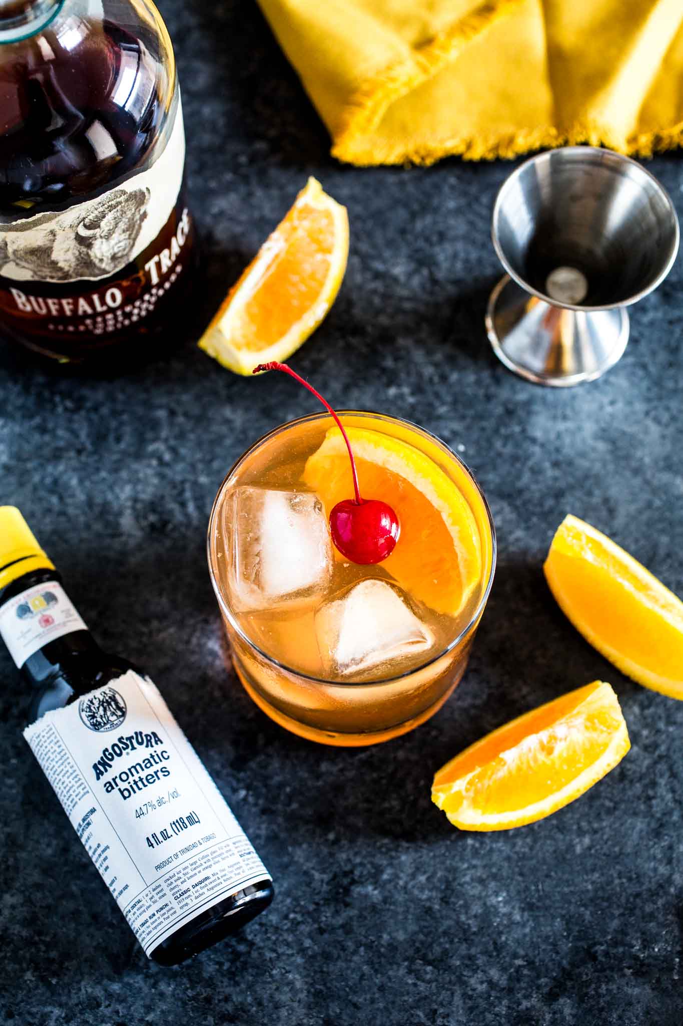 Bourbon Old Fashioned | www.oliviascuisine.com | A classic bourbon cocktail made with sugar, bitters and a good quality bourbon. Perfect for Father's Day!