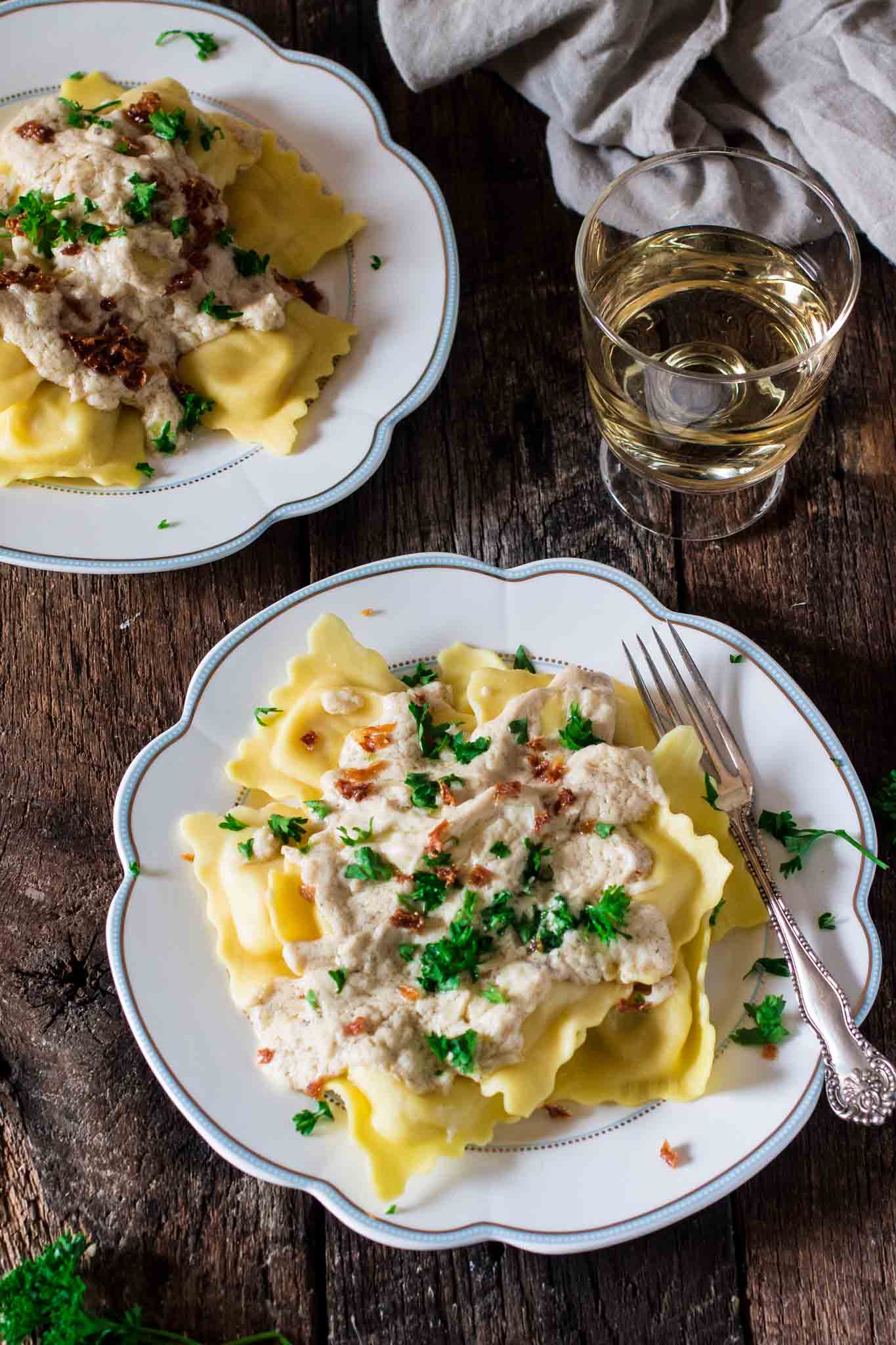 Ravioli in Creamy Truffle Sauce | www.oliviascuisine.com