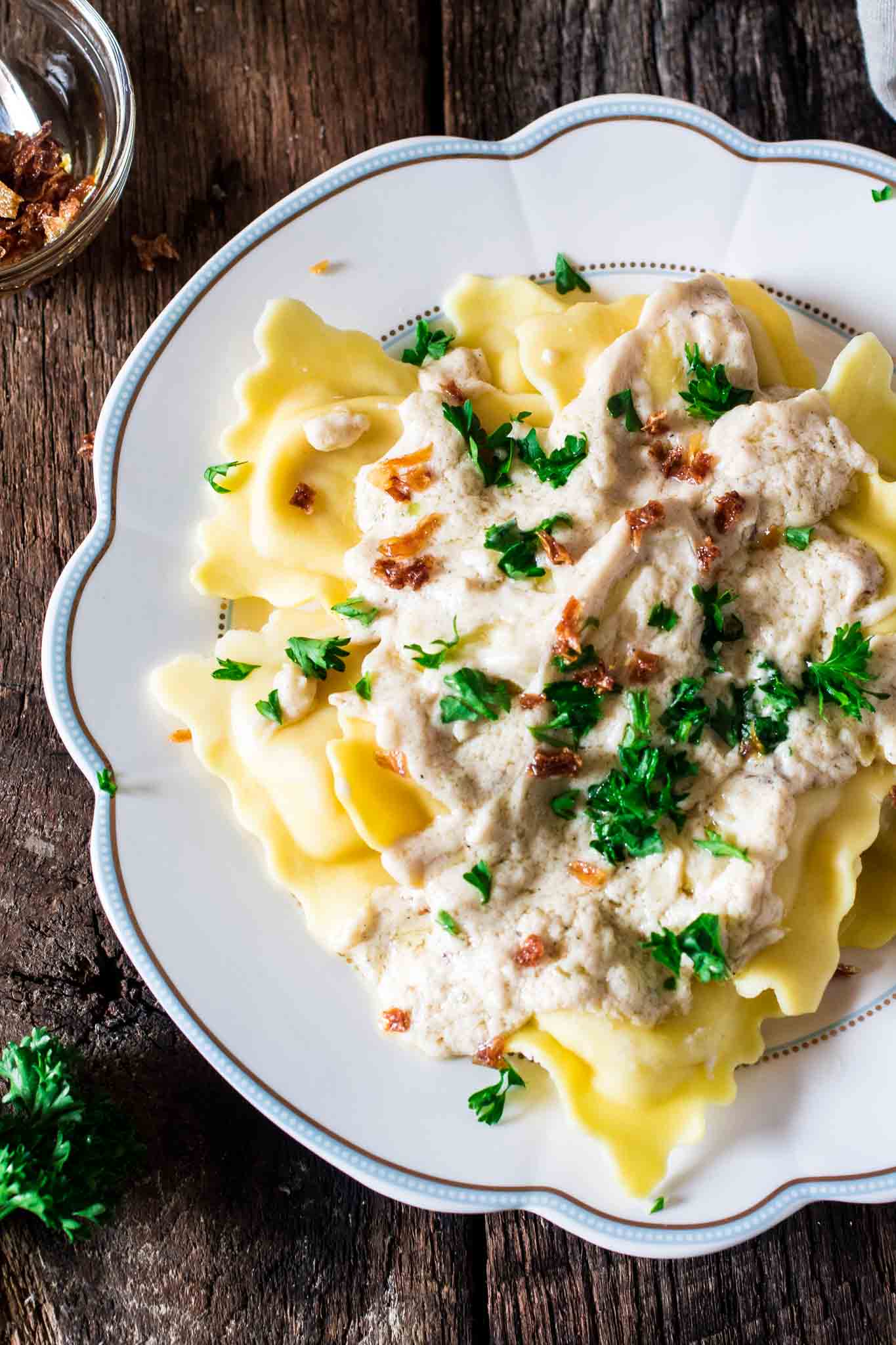 Ravioli in Creamy Truffle Sauce | www.oliviascuisine.com