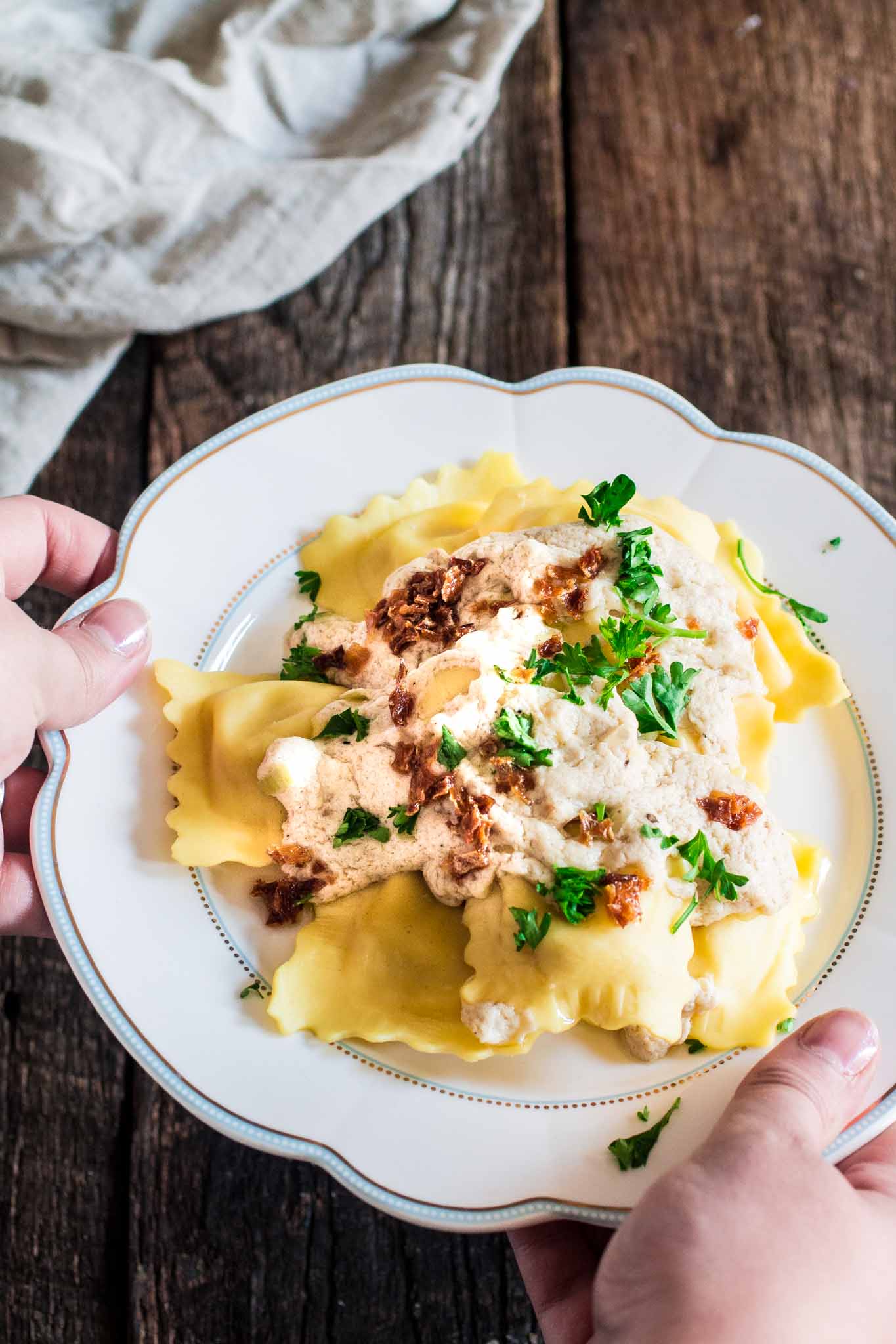 Ravioli in Creamy Truffle Sauce | www.oliviascuisine.com