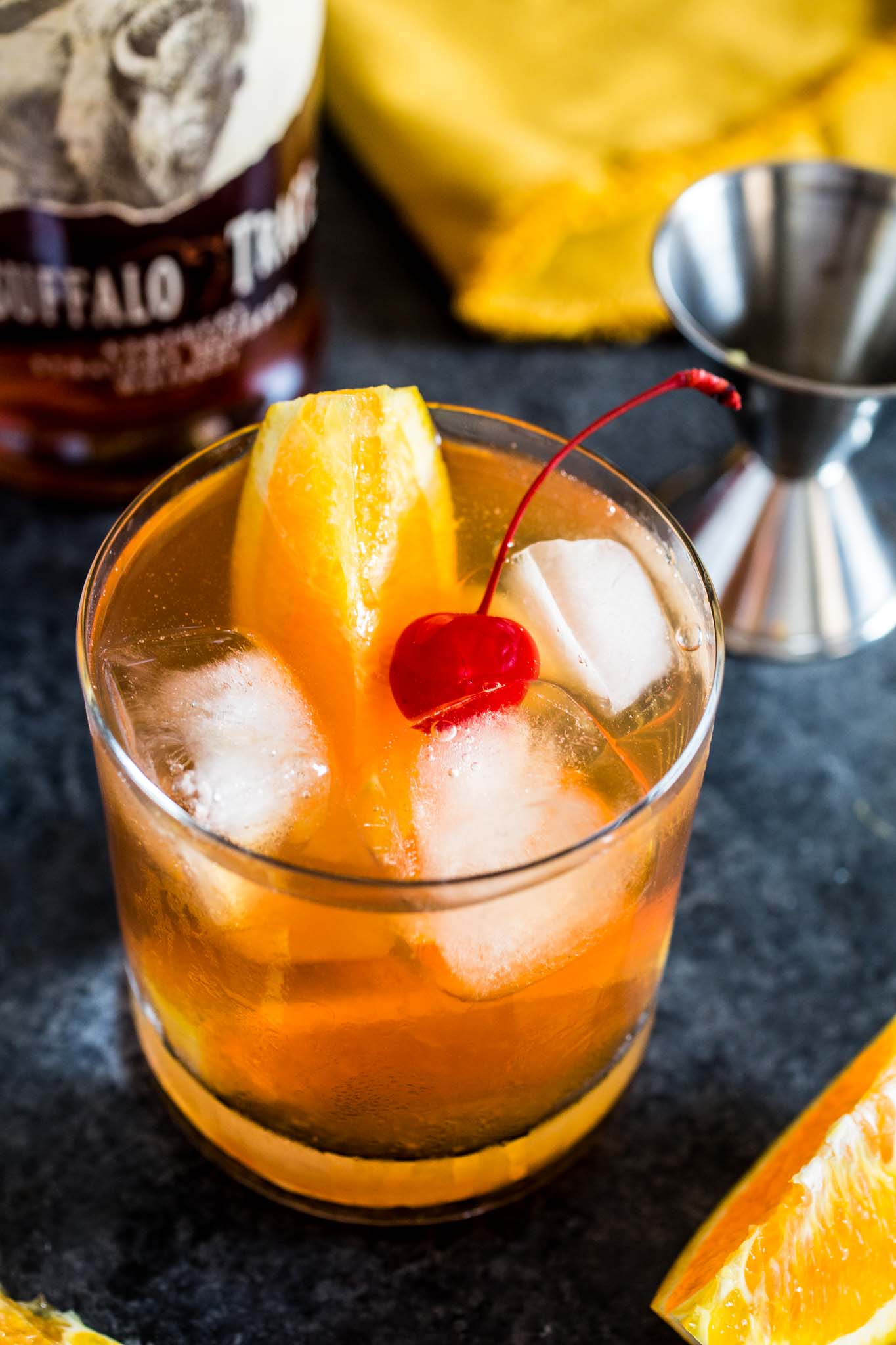 Bourbon Old Fashioned | www.oliviascuisine.com | A classic bourbon cocktail made with sugar, bitters and a good quality bourbon. Perfect for Father's Day!