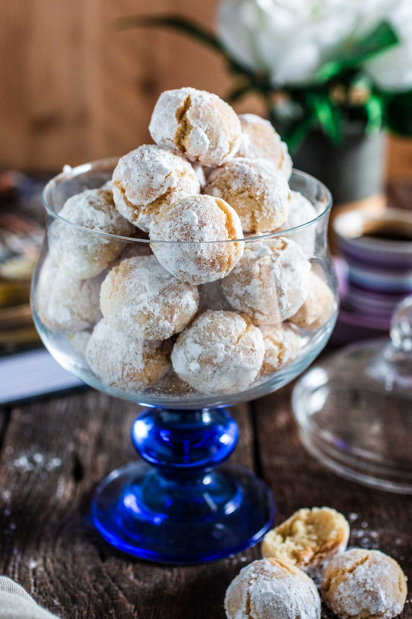 Amaretti Cookies | www.oliviascuisine.com | These chewy almond-flavored cookies are the most perfect accompaniment for a cup of coffee or Italian espresso. You might wanna double the batch, because they usually go very quickly!