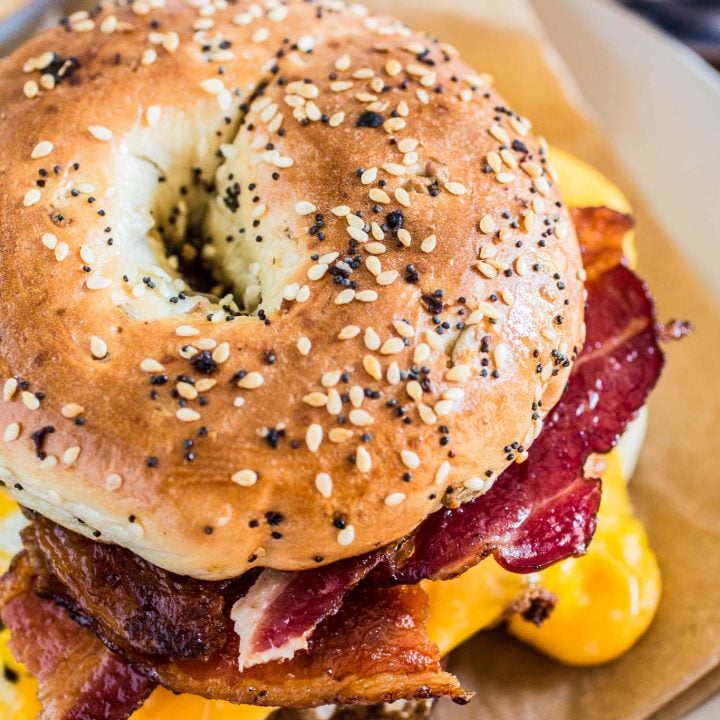 Everything Bagel Breakfast Sandwich - Layers of Happiness