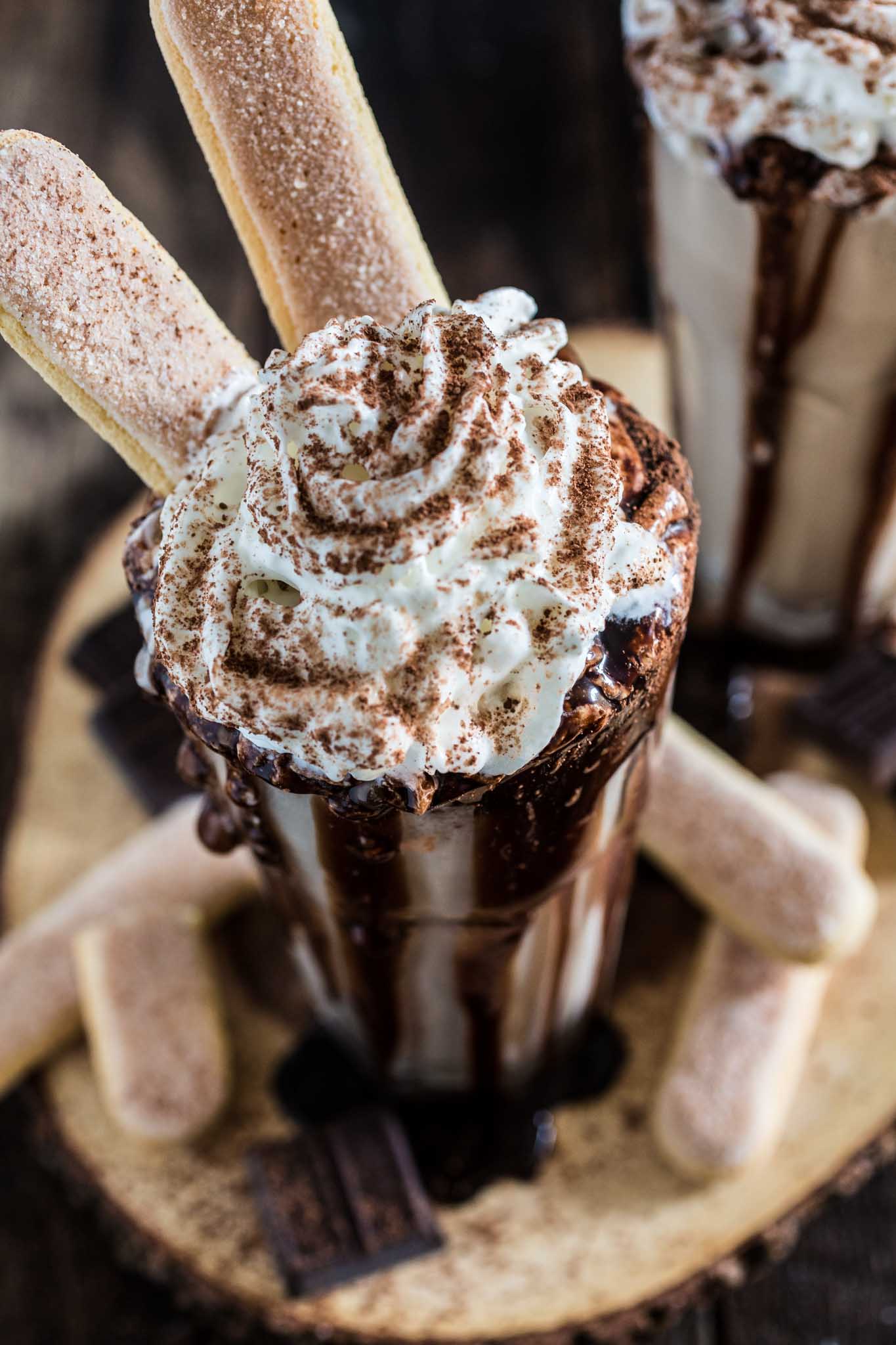 Tiramisu Milkshake | www.oliviascuisine.com | This EPIC milkshake, inspired by the classic Italian tiramisu, is rich, creamy and oh so delicious. It will definitely blow your mind!