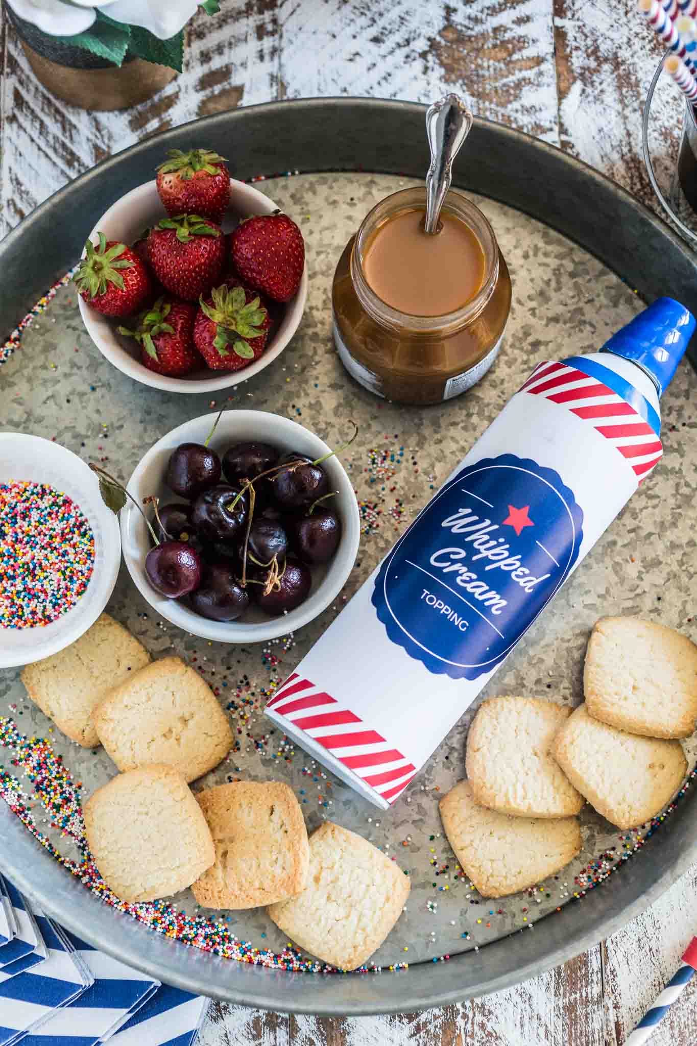 Ice Cream Float Bar | www.oliviascuisine.com | How fun would it be to set up a retro Ice Cream Float Bar at your next party? Not only is it entertaining for the kiddos, but the grown ups will love to relive their childhoods!