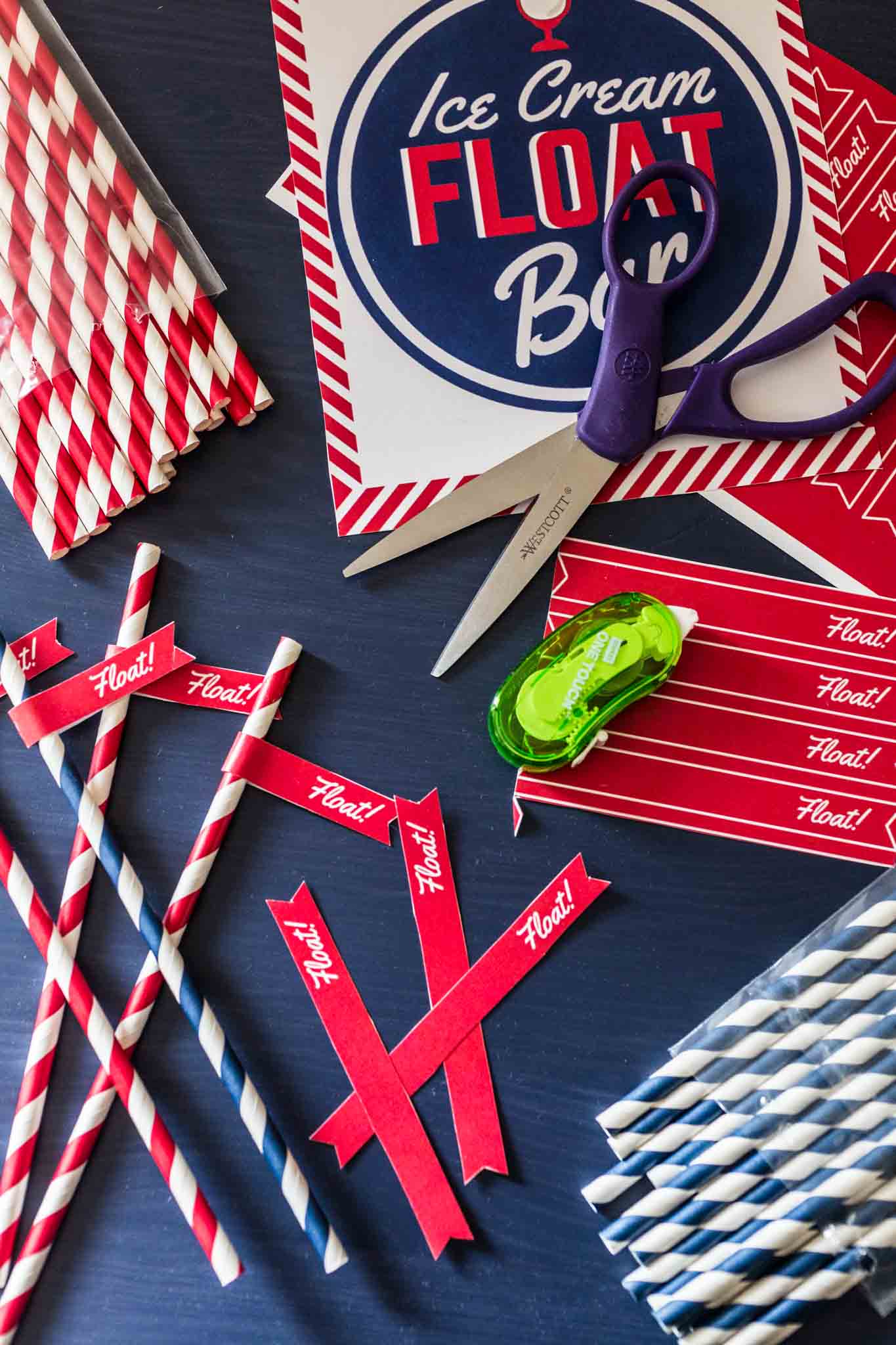 Ice Cream Float Bar | www.oliviascuisine.com | How fun would it be to set up a retro Ice Cream Float Bar at your next party? Not only is it entertaining for the kiddos, but the grown ups will love to relive their childhoods!