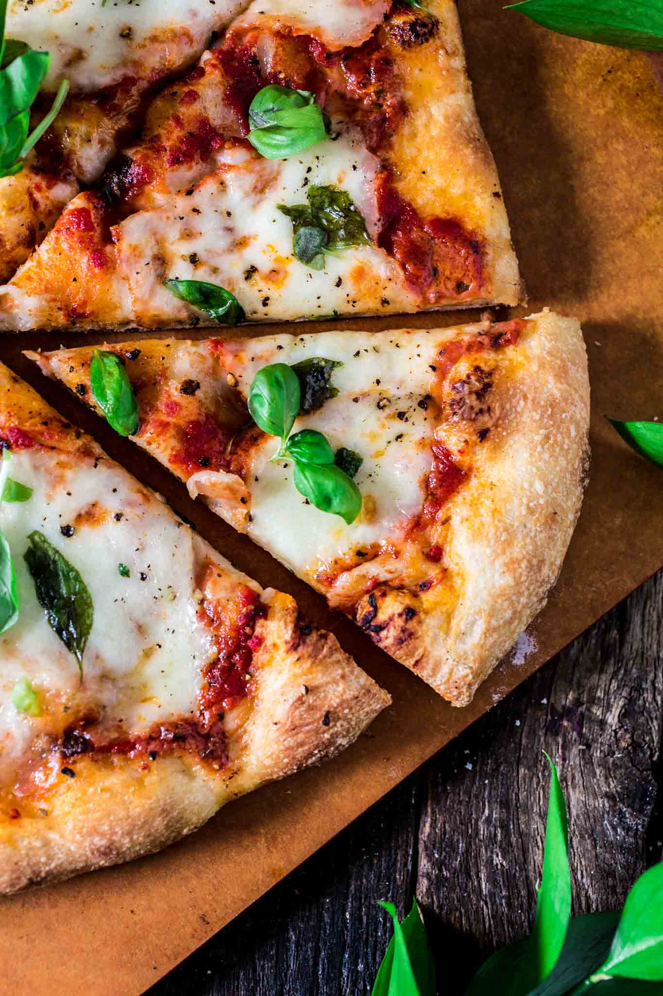 Classic Pizza Margherita | www.oliviascuisine.com | This delicious Margherita pizza is proof that some of the best things in life are the simplest. Only a few fresh ingredients create this iconic pizza from Naples. (In partnership with @Mezzetta.)