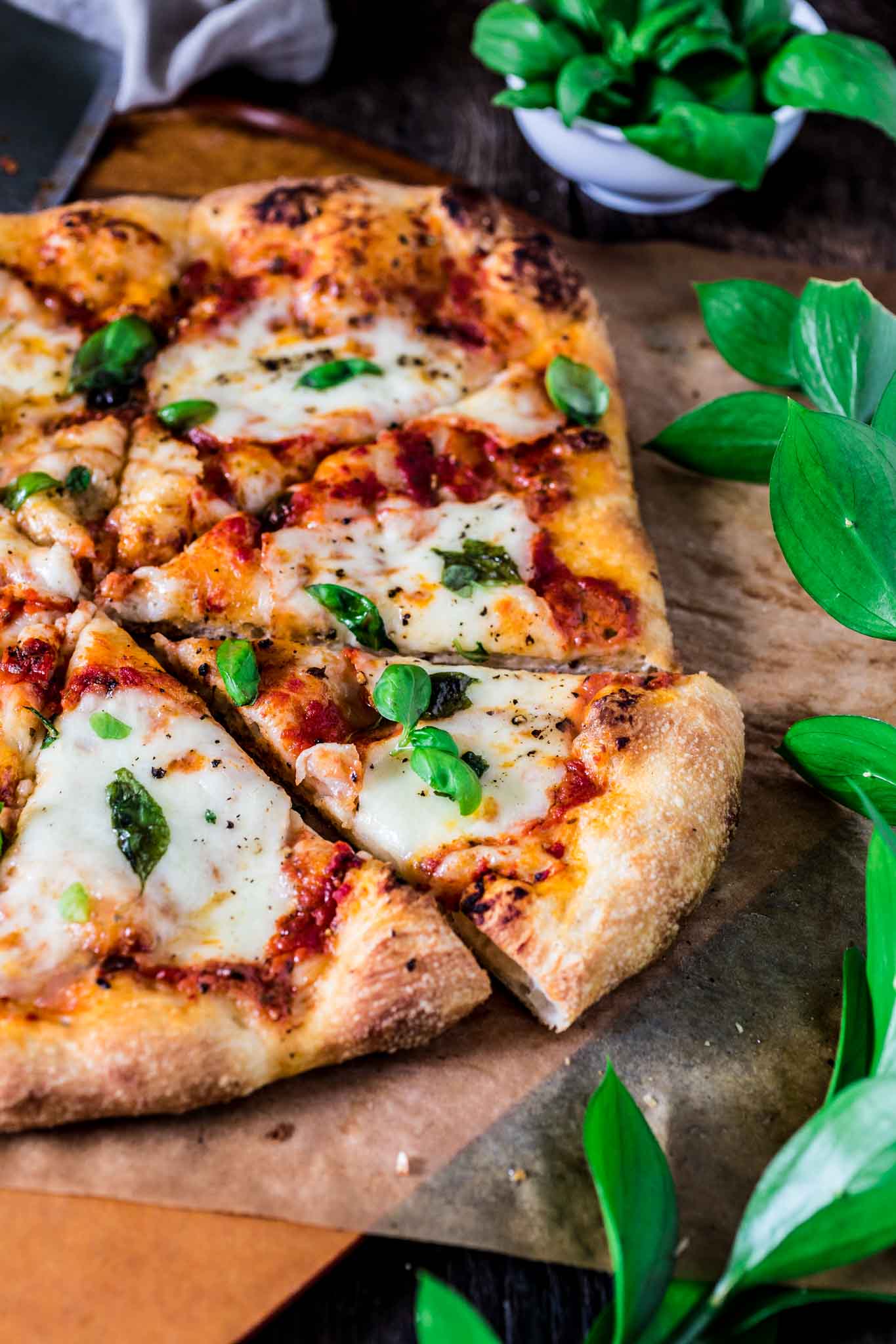 Classic Pizza Margherita | www.oliviascuisine.com | This delicious Margherita pizza is proof that some of the best things in life are the simplest. Only a few fresh ingredients create this iconic pizza from Naples. (In partnership with @Mezzetta.)