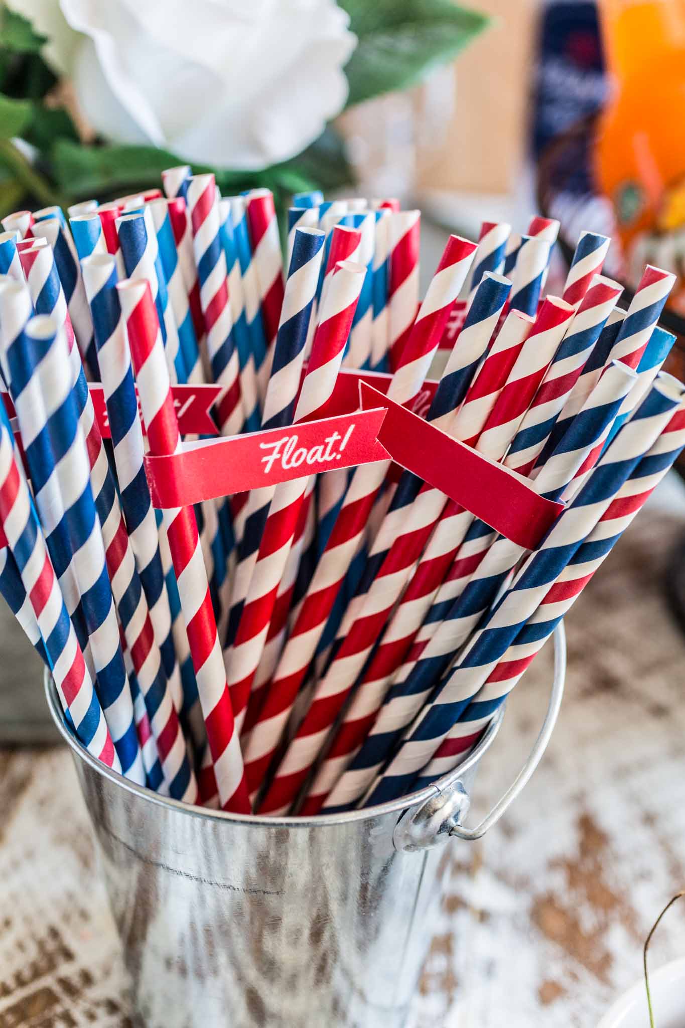 Ice Cream Float Bar | www.oliviascuisine.com | How fun would it be to set up a retro Ice Cream Float Bar at your next party? Not only is it entertaining for the kiddos, but the grown ups will love to relive their childhoods!