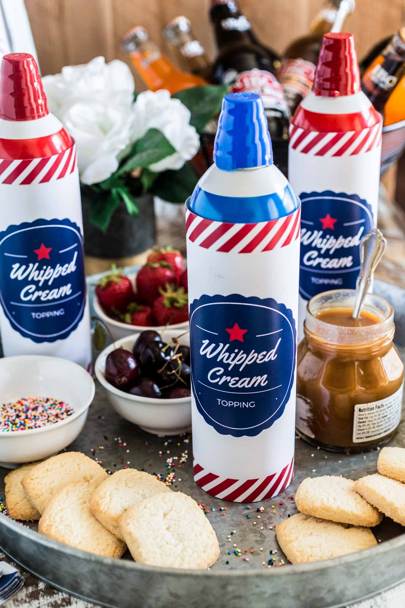 Ice Cream Float Bar | www.oliviascuisine.com | How fun would it be to set up a retro Ice Cream Float Bar at your next party? Not only is it entertaining for the kiddos, but the grown ups will love to relive their childhoods!