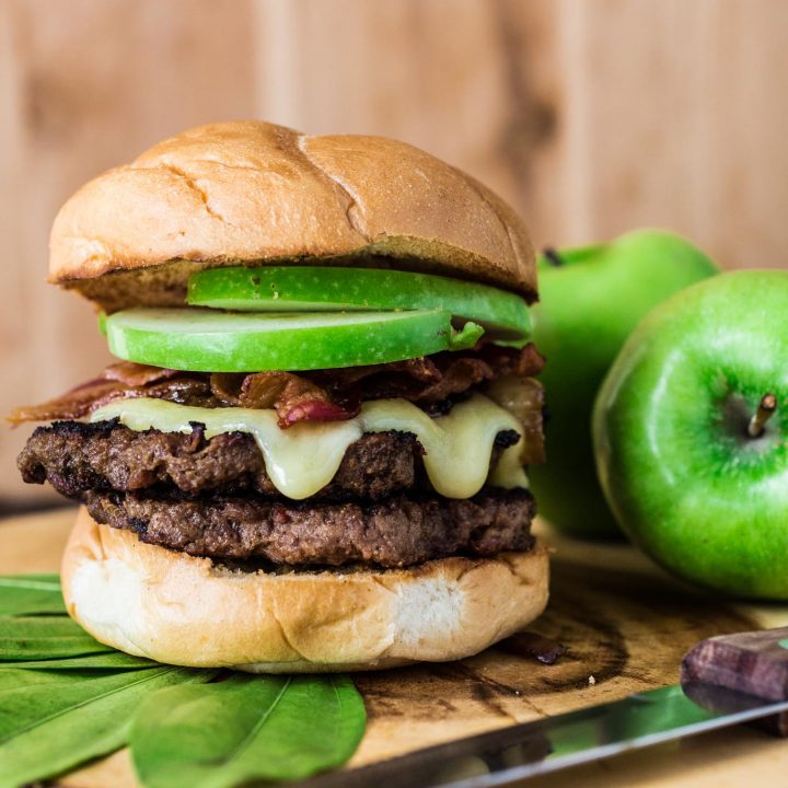 Apple, Bacon and Brie Burger