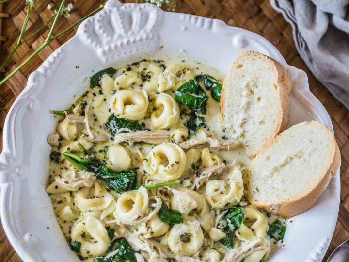 Slow Cooker Creamy Chicken Tortellini Soup Olivia S Cuisine
