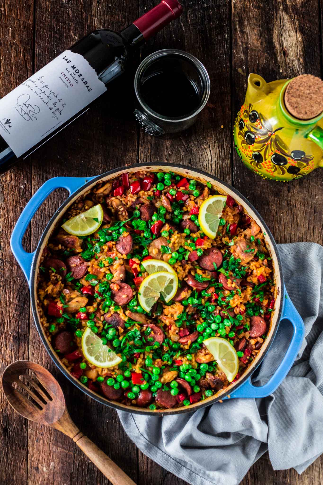 Chicken and Chorizo Paella | www.oliviascuisine.com | A Chicken and Chorizo Paella might sound like a very ambitious project, but once you realize how easy and quick it is, you will be making it over and over again. Pair it with a bottle of Garnacha Wine and you’re all set for success!