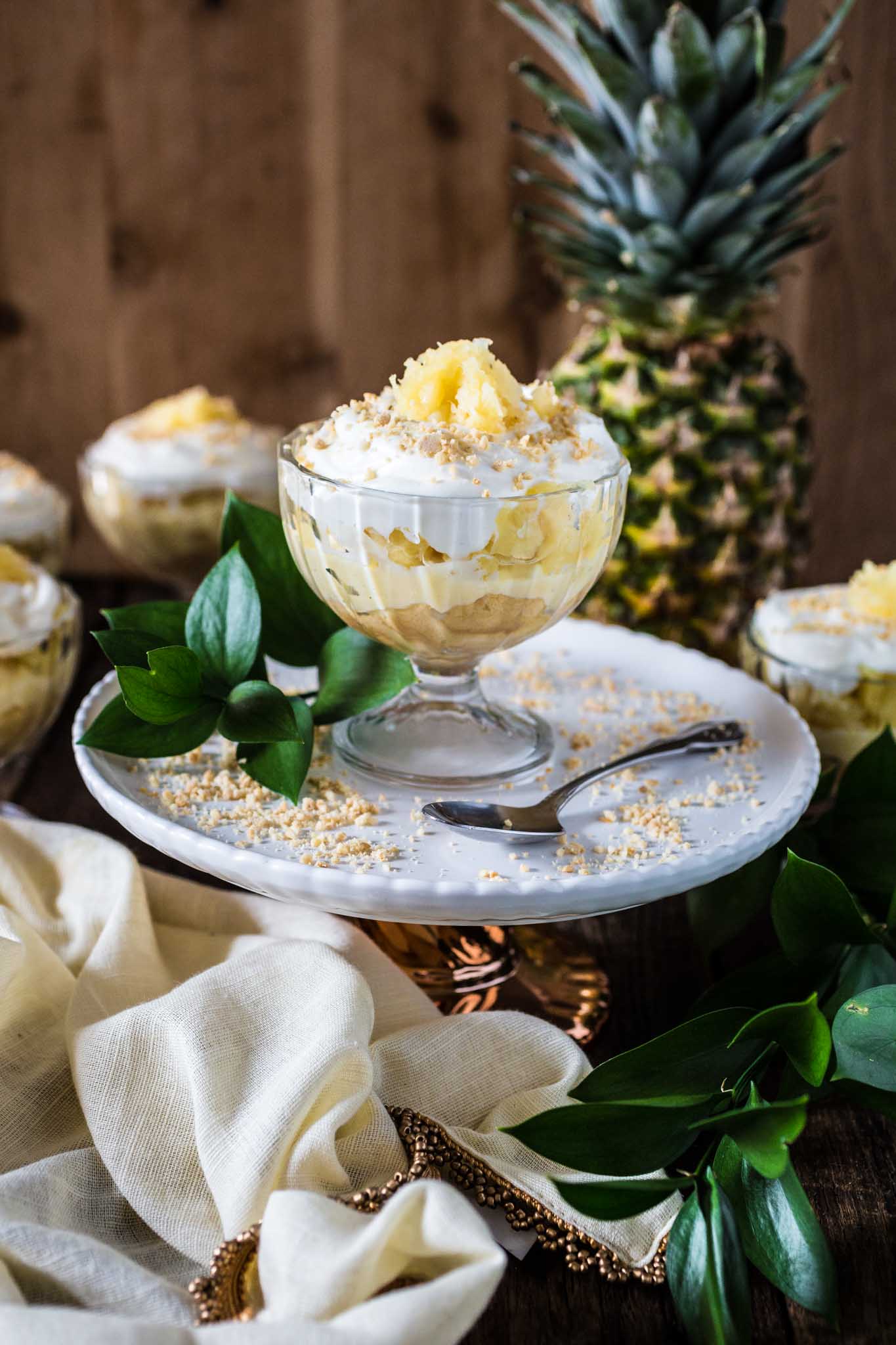 Brazilian Pineapple Dessert | www.oliviascuisine.com | Easy, delicious and tropical. What could be better than that? And don't worry. You get to make this all year round, since it's made with canned pineapples!