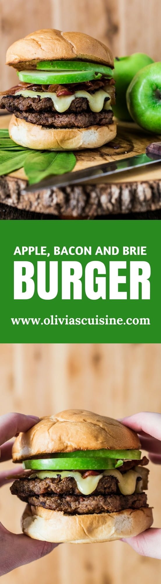 Apple, Bacon and Brie Burger | www.oliviascuisine.com | The epitome of fall, this delicious Apple, Bacon and Brie Burger will have you licking your fingers!