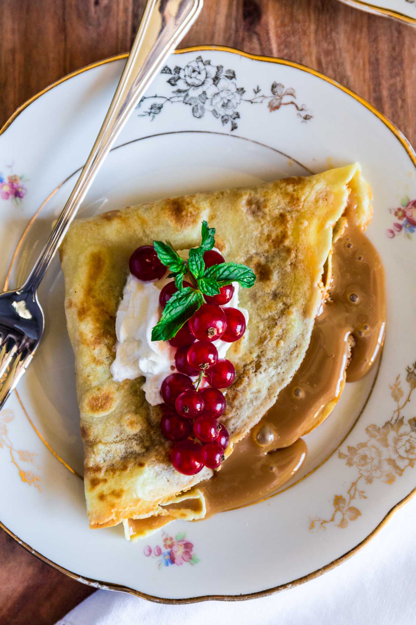 Creps  Recepta de crêpes casolanes dolces i salades