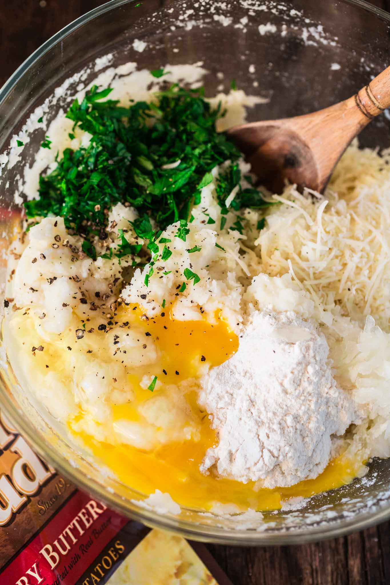 Mashed Potato Pancakes | www.oliviascuisine.com | Crisp and tender buttery Mashed Potato Pancakes are the perfect start for your Thanksgiving holiday! Made with just a few basic ingredients and ready in less than 20 minutes. Because "delicious yet easy" is my holiday motto!