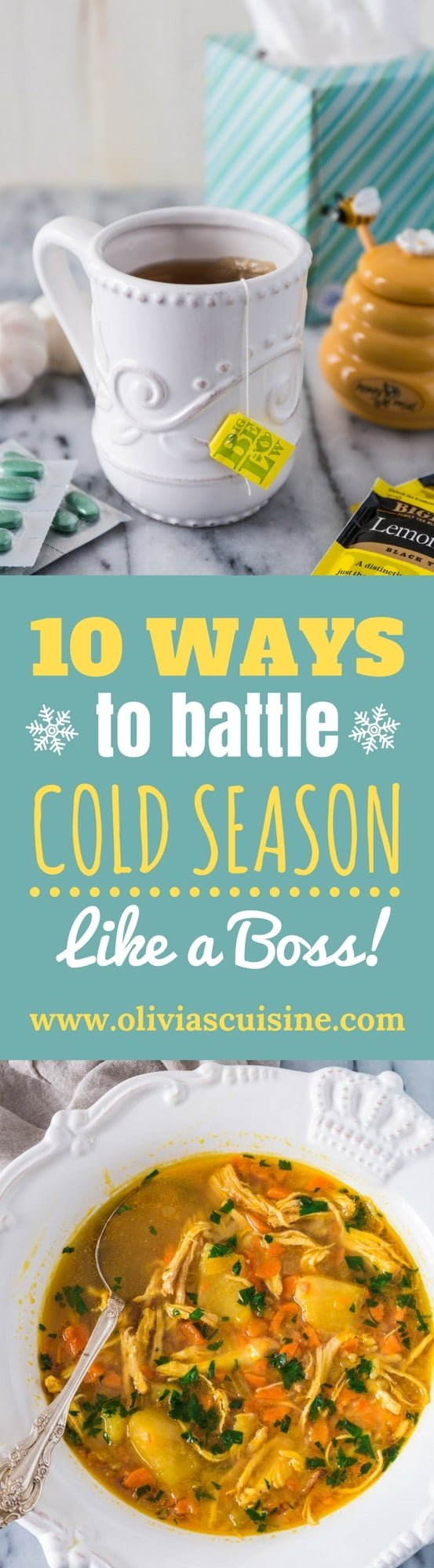 10 Ways To Battle Cold Season Like A Boss! | www.oliviascuisine.com | Cold season is here and it's only a matter of time until you have to deal with that annoying cold bug. But do not fret just yet! Just follow my tips and you will fight off this thing like a champ.