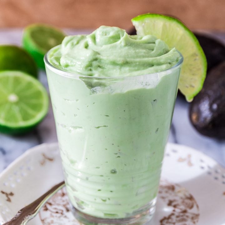 Raw Avocado Lime Mousse