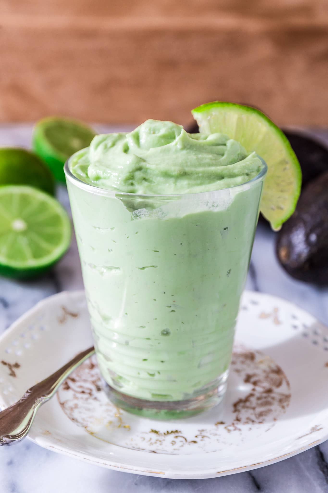 Raw Avocado Lime Mousse | www.oliviascuisine.com | Looking for a guilt free dessert? This Raw Avocado Lime Mousse will do the trick. Not only delicious but also heart check certified! ❤️️ Oh, and made with only 3 ingredients. What could be better than that?