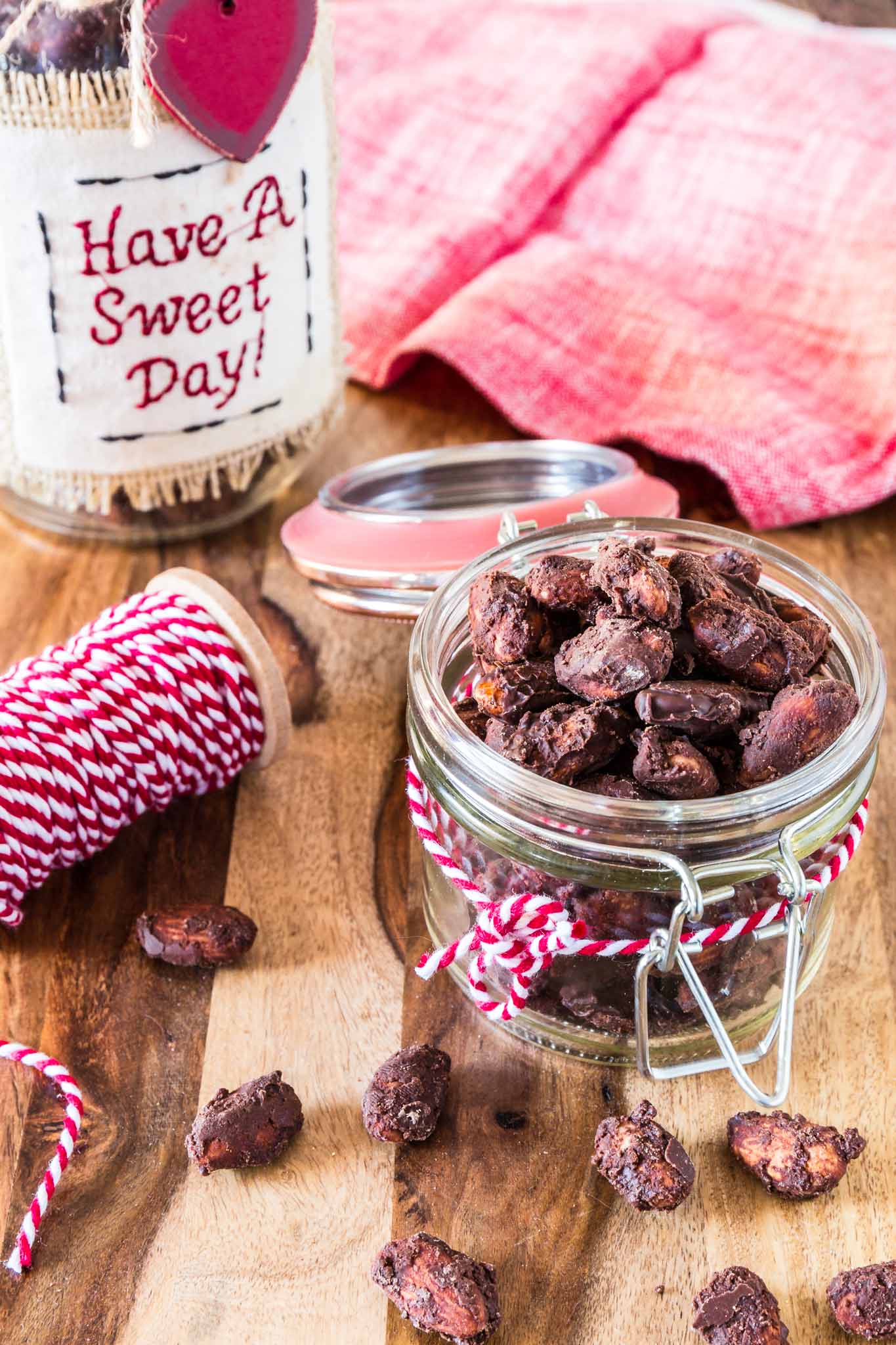 Spiced Chocolate Covered Almonds | www.oliviascuisine.com | If you love chocolate covered almonds, you’ll fall head-over-heels in love with this spiced version. They are great as an everyday snack but they also make a lovely edible gift! 