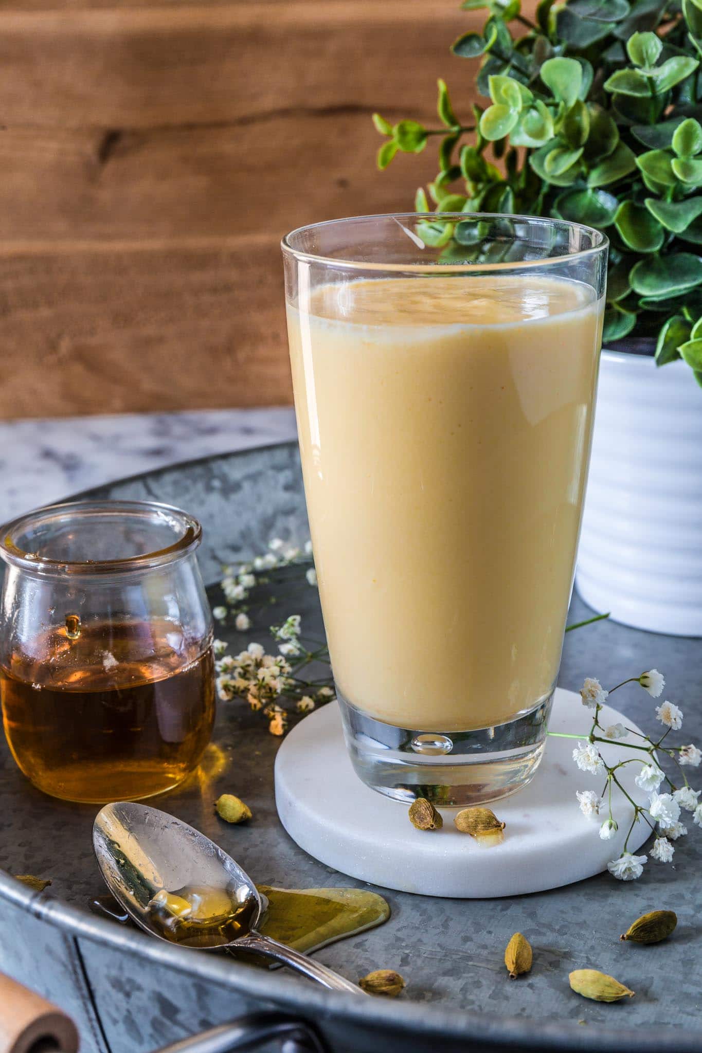 Mango Lassi | www.oliviascuisine.com | There's nothing as refreshing as a delicious Mango Lassi! This popular yogurt-based Indian drink is like a mango milkshake that you can have for breakfast. (Recipe by @oliviascuisine.)