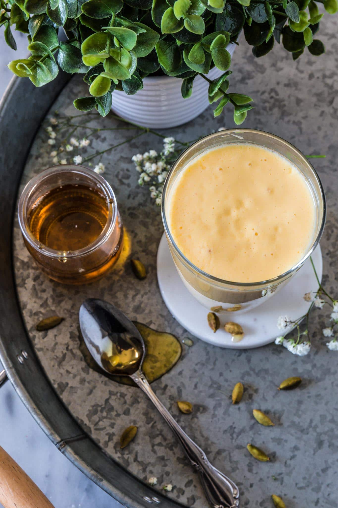 Mango Lassi | www.oliviascuisine.com | There's nothing as refreshing as a delicious Mango Lassi! This popular yogurt-based Indian drink is like a mango milkshake that you can have for breakfast. (Recipe by @oliviascuisine.)